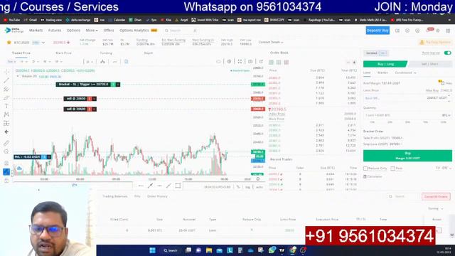 12 March Live Trading Delta Exchange | BTCUSD FUTURES & Options Trading | #live#btcusd#Deltaexchang