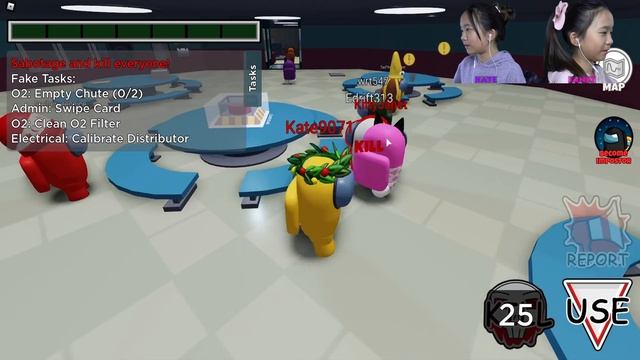 Janet and Kate were both imposters every round! | Roblox: Crewmates смотреть онлайн