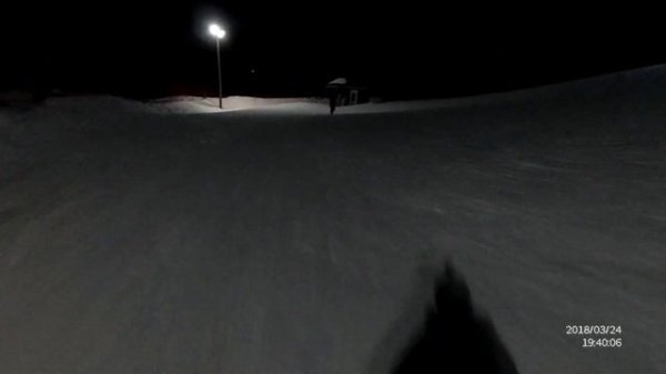 Царьград, горные лыжи. Сумерки.