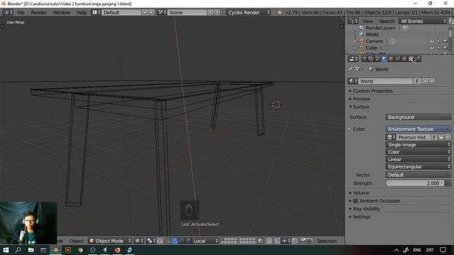 3D Blender Tutorial Indonesia - Environment texture HDRI Cycle смотреть онлайн