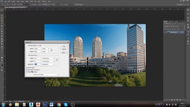 Изменение размера картинки в Фотошопе. Resize of picture into Adobe Photoshop. смотреть онлайн