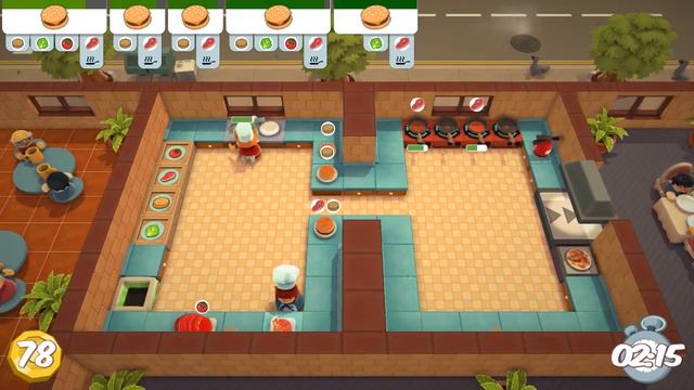 Overcooked Gameplay CO-OP 2 player level 1-4 Complete 3 stars (PC) смотреть онлайн