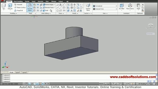 AutoCAD 3D Shell Command Tutorial | AutoCAD 2010