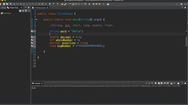 Java: lesson 4 variable types in general смотреть онлайн