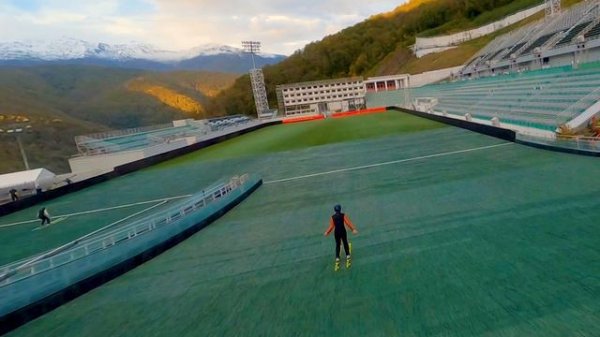 Съемки тренировки сборной России по прыжкам с трамплина