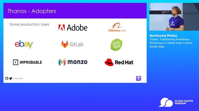 Cloud Native Track: Thanos: Transforming Prometheus Monitoring (...) - Bartłomiej Płotka смотреть онлайн