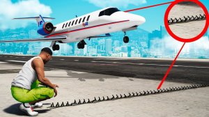 МОЖНО ЛИ ОСТАНОВИТЬ САМОЛЁТ С ПОМОЩЬЮ ПОЛИЦЕЙСКИХ ШИПОВ?! (GTA 5)