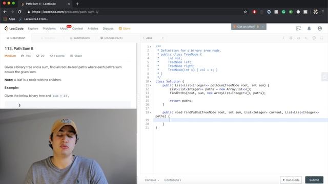 Path Sum II смотреть онлайн