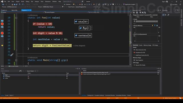 №68. C#. Нахождение суммы цифр числа смотреть онлайн