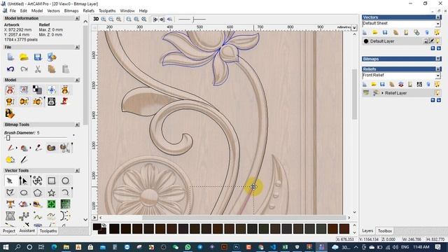 In the right way Drawing Learn to do Design 2D Door in Artcam 2008 смотреть онлайн