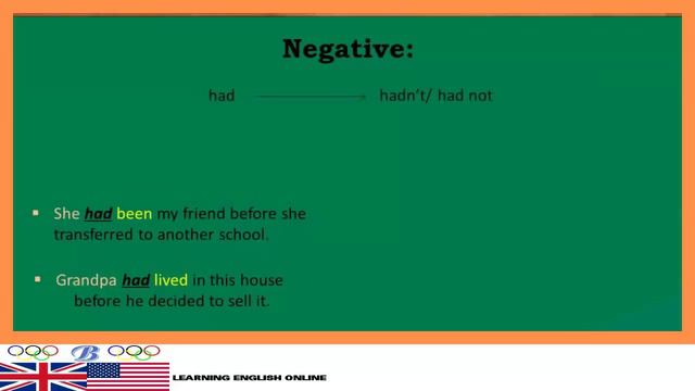 Past perfect tense Lesson 8 смотреть онлайн