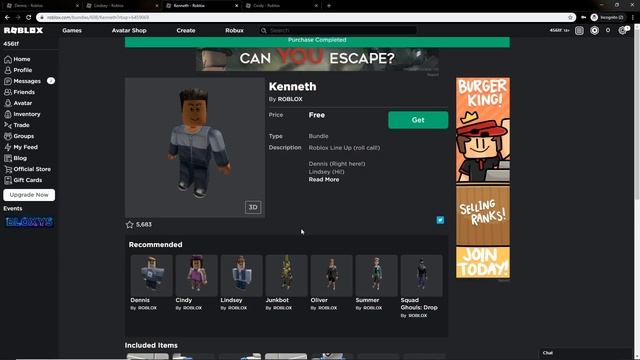 HOW TO GET ALL 4 FREE BUNDLES - ROBLOX (Denis, Lindsey, Kenneth, Cindy) *NEW FREE BUNDLES* смотреть онлайн