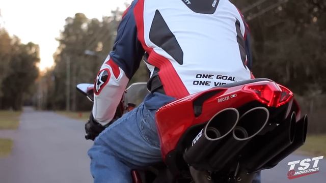 Extended Raw Sound Clip : Ducati 848 1098 1198 Toce Exhaust Video By TST Industries