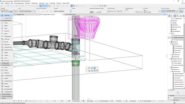 ArchiCAD MEP Modeler\ 1. Internal Sewerage. Example sewer design. смотреть онлайн