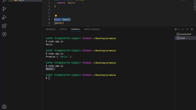 Using Async and Await for working with Promises n React смотреть онлайн