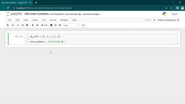 How to Get Even Numbers from List in One Line in Python (Filter function) смотреть онлайн
