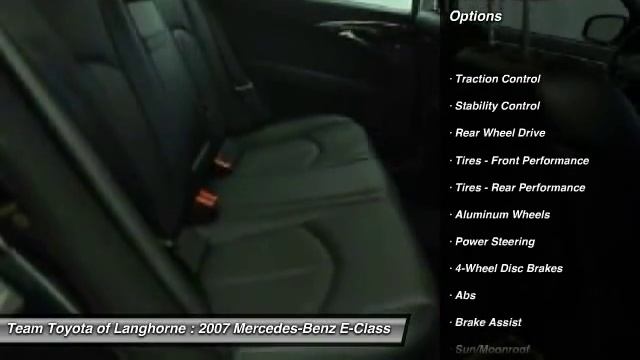 2007 Mercedes-Benz E-Class 3.5L Langhorne PA 19047 смотреть онлайн