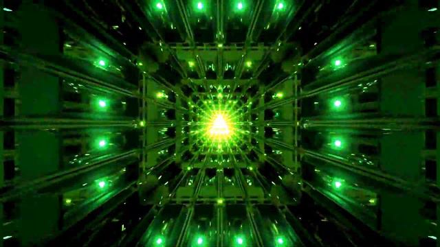 FUTURISTIC NEON GREEN TUNNEL PORTAL GLOW MOTION BACKGROUND LIVE WALLPAPER | 4K RELAXING SCREENSAVER