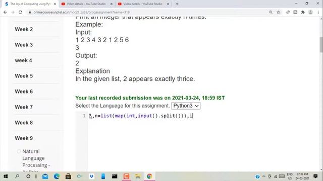 NPTEL The Joy of Computing Using Python Week-9 Programming Assignment-1 Solution || Swayam смотреть онлайн