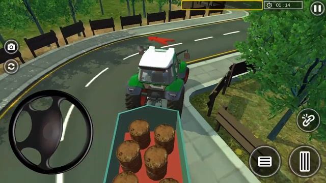 Farmer Simulator Game #8, Heavy Tractor Driving, ट्रैक्टर वीडियो ट्रैक्टर खेल смотреть онлайн
