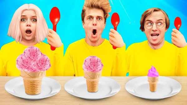 ✅БОЛЬШОЕ, СРЕДНЕЕ или МАЛЕНЬКОЕ МОРОЖЕННОЕИнтересный челлендж для друзей !