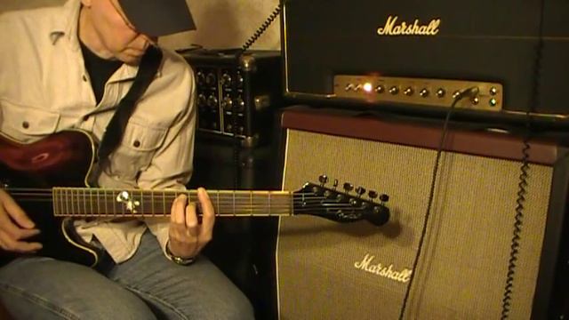 Fender Esquire Custom Scorpion, vintage Marshall amp, 1981 TS-9 Tubescreamer смотреть онлайн