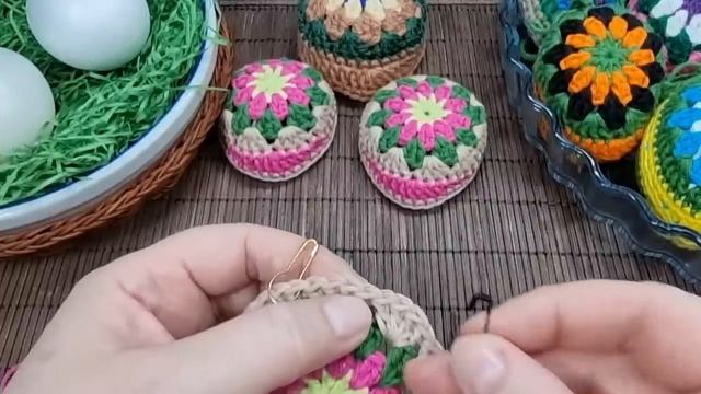 ВЫ ТАКИХ ЯИЦ ЕЩЁ НЕ ВИДЕЛИ! MK ПАСХАЛЬНОЕ ЯЙЦО ВЯЗАТЬ КРЮЧКОМ! EASTER EGG CROCHET! OSTEREI HÄKELN! смотреть онлайн