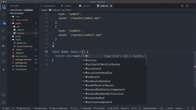 React Next JS Typescript Drum Pads | Next.js Drum Machine with Typescript смотреть онлайн