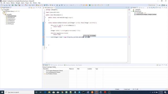 Java Binary Search Coding solution смотреть онлайн