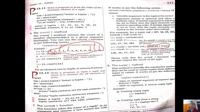 Python class X1 chapter 12 Tuples Tuple Functions and Methods смотреть онлайн