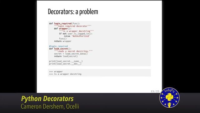 "PBJing a PBJ: making Python decorators as accessible as a sandwich" by Cameron Dershem смотреть онлайн