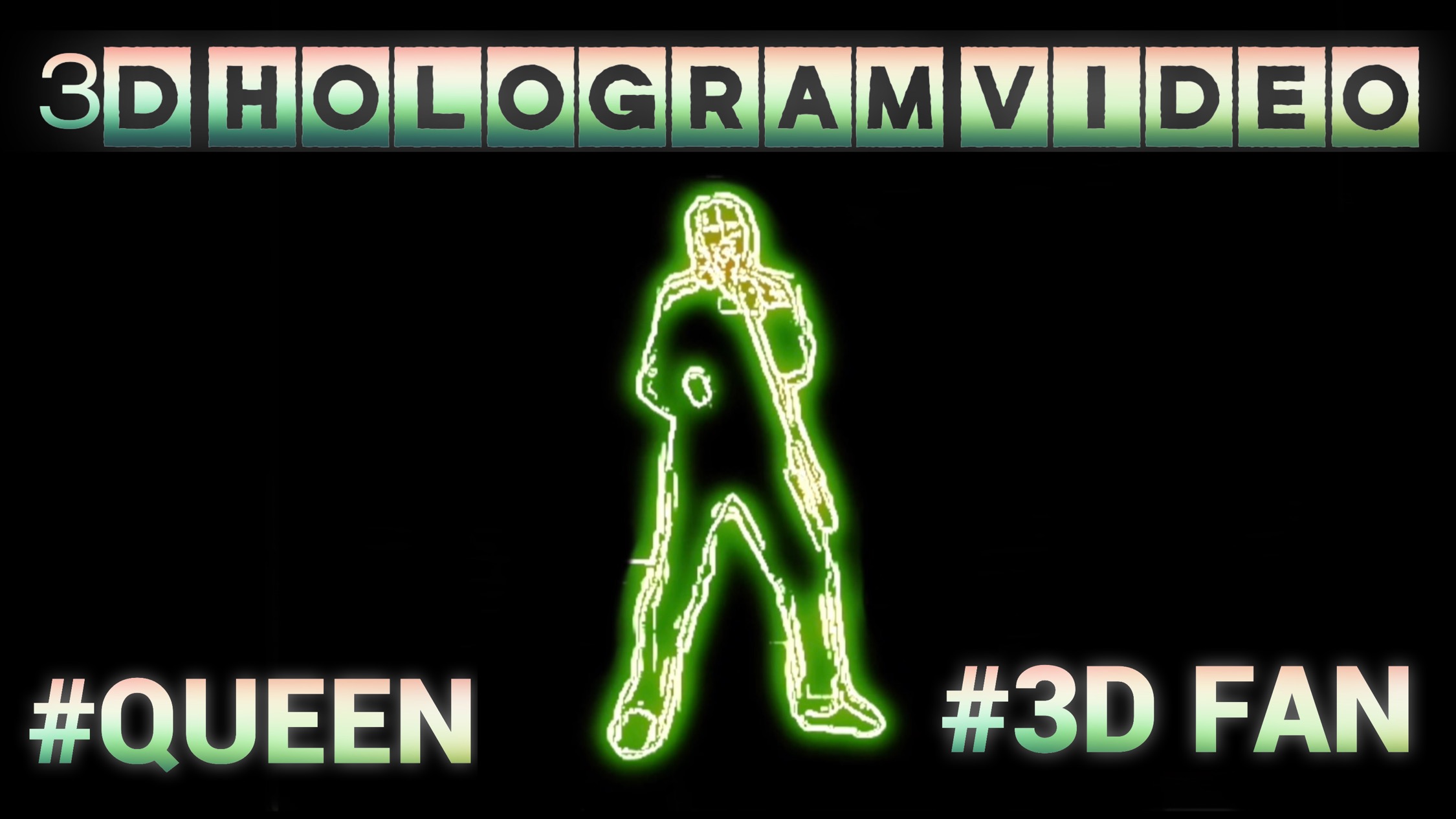 Queen. 3D голограмма. для голографического вентилятора #3dhologramfan #hologram #3dhologram #3dfan