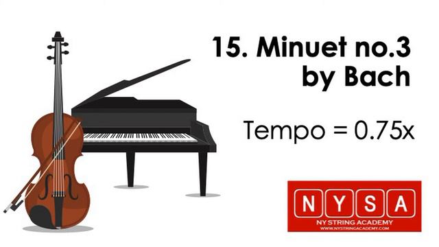 Minuet no 3 Suzuki Violin School Vol.1 | Piano accompaniment смотреть онлайн