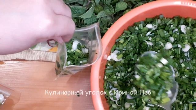ЗЕЛЕНЫЙ ЛУК И МЯТА! ЗАМОРОЗКА ЗЕЛЕНОГО ЛУКА И МЯТЫ НА ЗИМУ! ЗИМОЙ ЗЕЛЕНЬ БОЛЬШЕ НЕ ПОКУПАЮ! смотреть онлайн