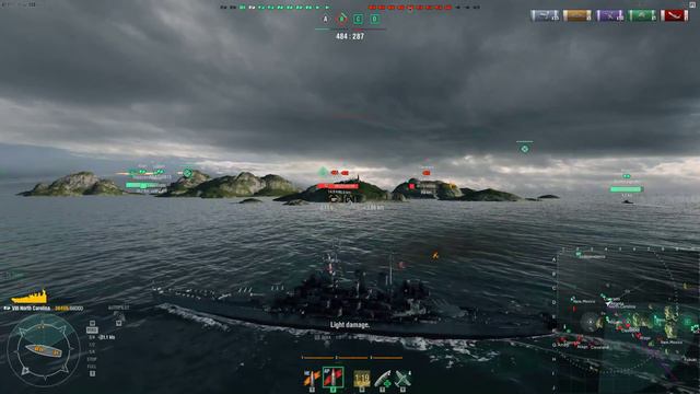World of Warships - USS North Carolina Tier 8 Battleship - Citadel City смотреть онлайн