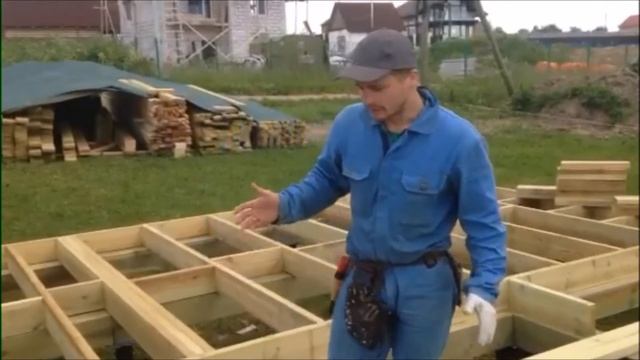 W.S. 3.2. Строительство каркасного дома. Монтаж цокольного перекрытия. Домокомплект. WooDSTock смотреть онлайн