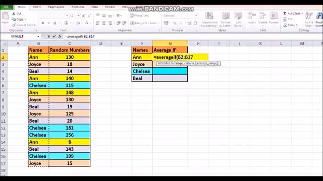 MS Excel - AverageIf Tutorial смотреть онлайн