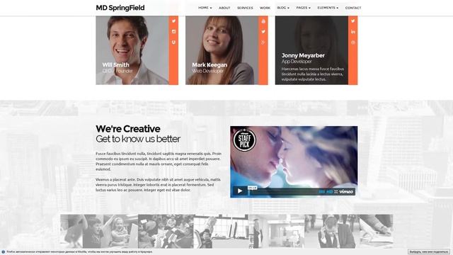 Springfield - Responsive Drupal Parallax Theme смотреть онлайн