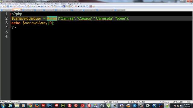 PHP E MYSQL - AULA003 - ARRAY смотреть онлайн