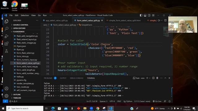 Python Flask WTForms Demo: Splitting Drop-Down Select Values on a Delimiter (in Python or in Jinja) смотреть онлайн