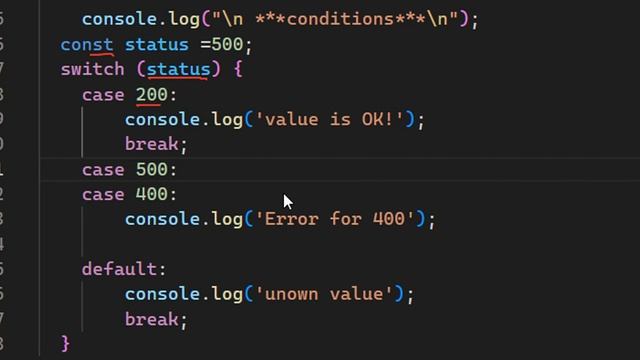 switch statement in #javascript смотреть онлайн