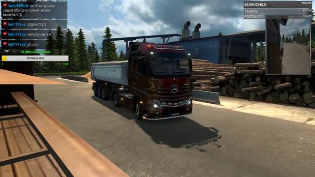 Euro Truck Simulator 2 Multiplayer Снова в дорогу / Стрим № 5 смотреть онлайн