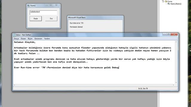 Visual Basic 6.0 Flooder Yapımında Run Time Error Hatası Çözümü ! смотреть онлайн