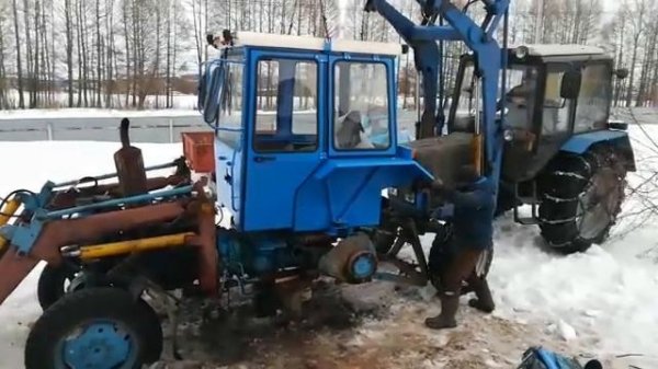 Установка новой большой кабины т 40