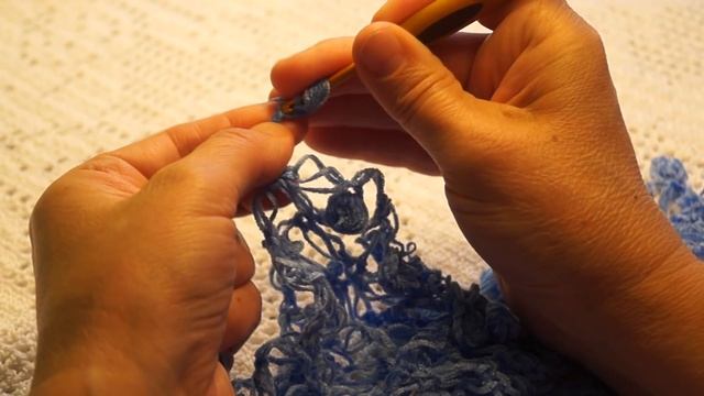 Обвязка для шали "Пышные столбики"крючком,crochet beautiful pattern(узор №171) смотреть онлайн