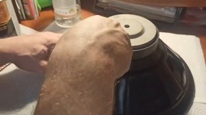 Замена подвеса динамика для сабвуфера. Repair of the subwoofer speaker.
