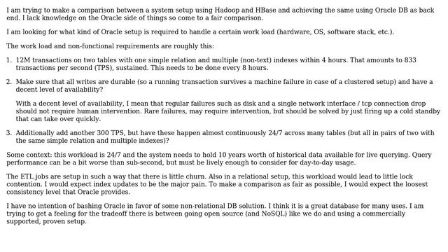 Databases: Oracle setup required for heavy-ish load смотреть онлайн
