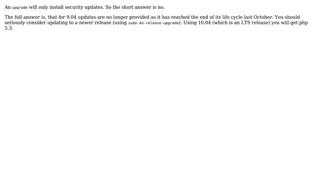 Ubuntu: Will "apt-get upgrade" also upgrade my PHP version? (3 Solutions!!) смотреть онлайн