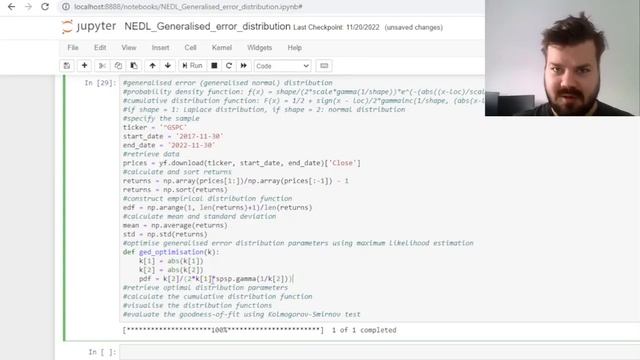 Distribution fitting in Python: Generalised error distribution смотреть онлайн