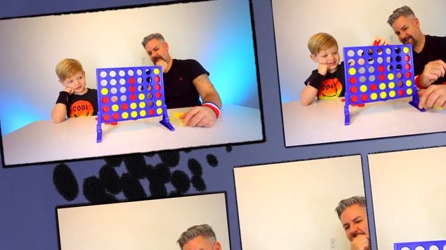 Connect Four Challenge! Kid friendly TV! Father and Son play connect 4. смотреть онлайн